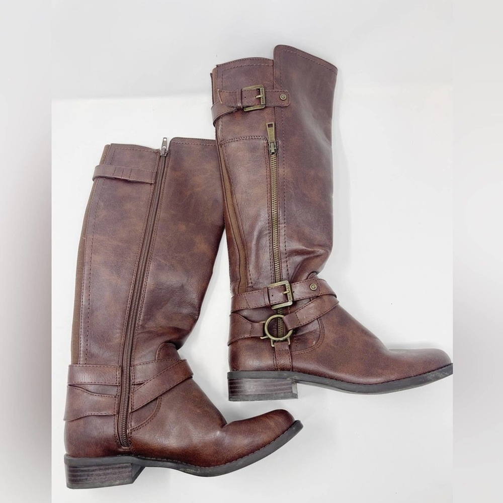[G by Guess] brown faux leather riding boot size 6 - Picture 6 of 9